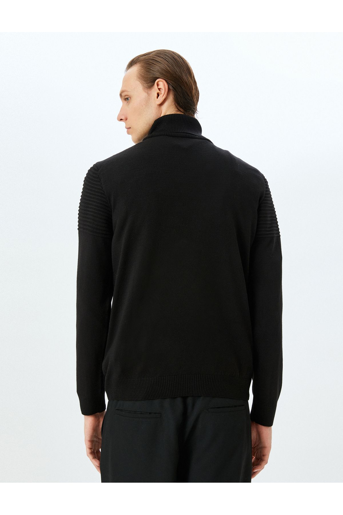 Koton-Crew Neck Textured Knitwear Sweater 4