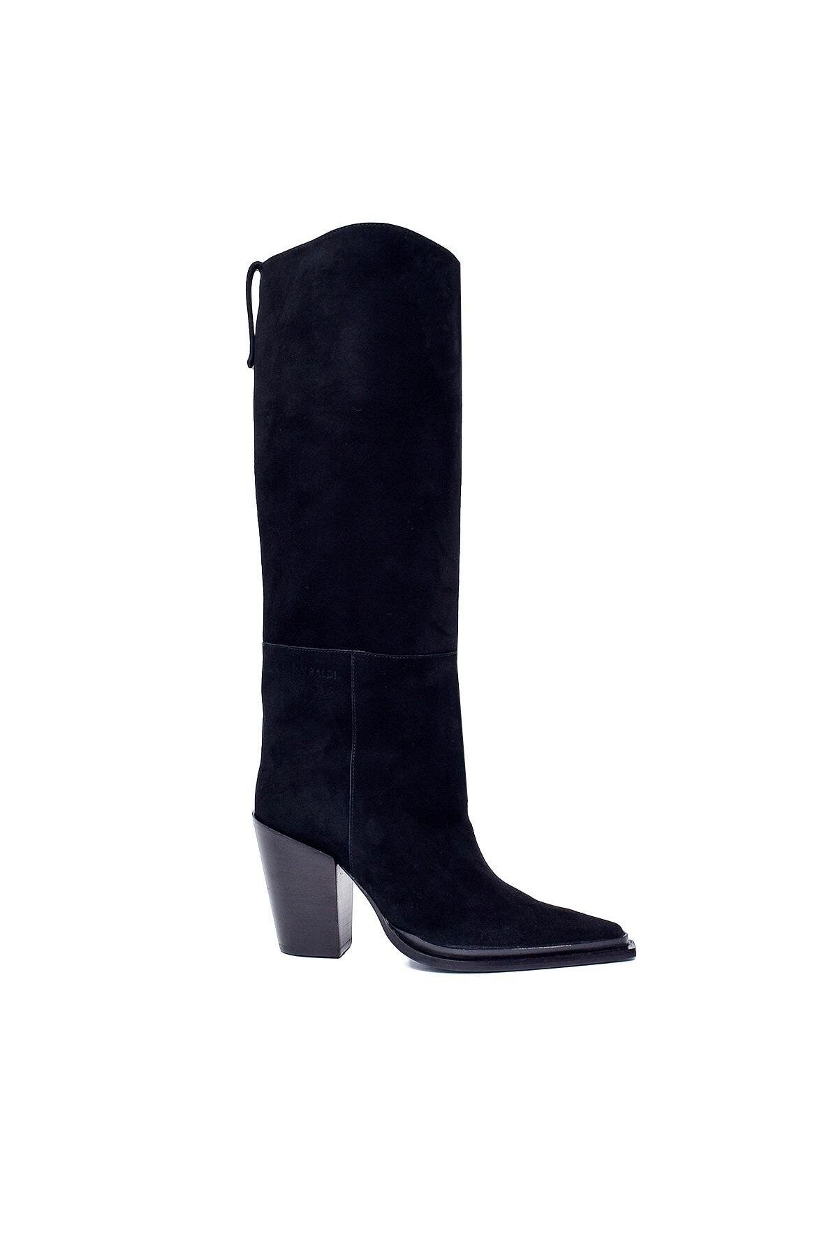 Sofia Baldi-Herd Black Suede Women's Heeled Boots 1