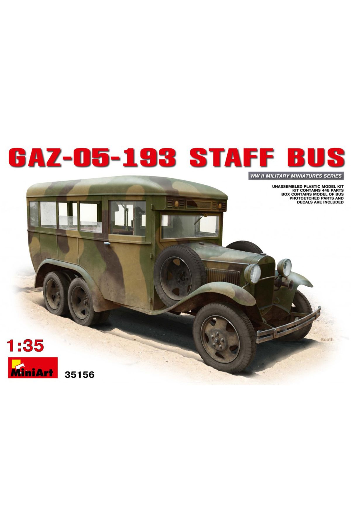ماکت مردانه و زنانه 1:35 GAS 05 193 اتوبوس افسر MiniArt