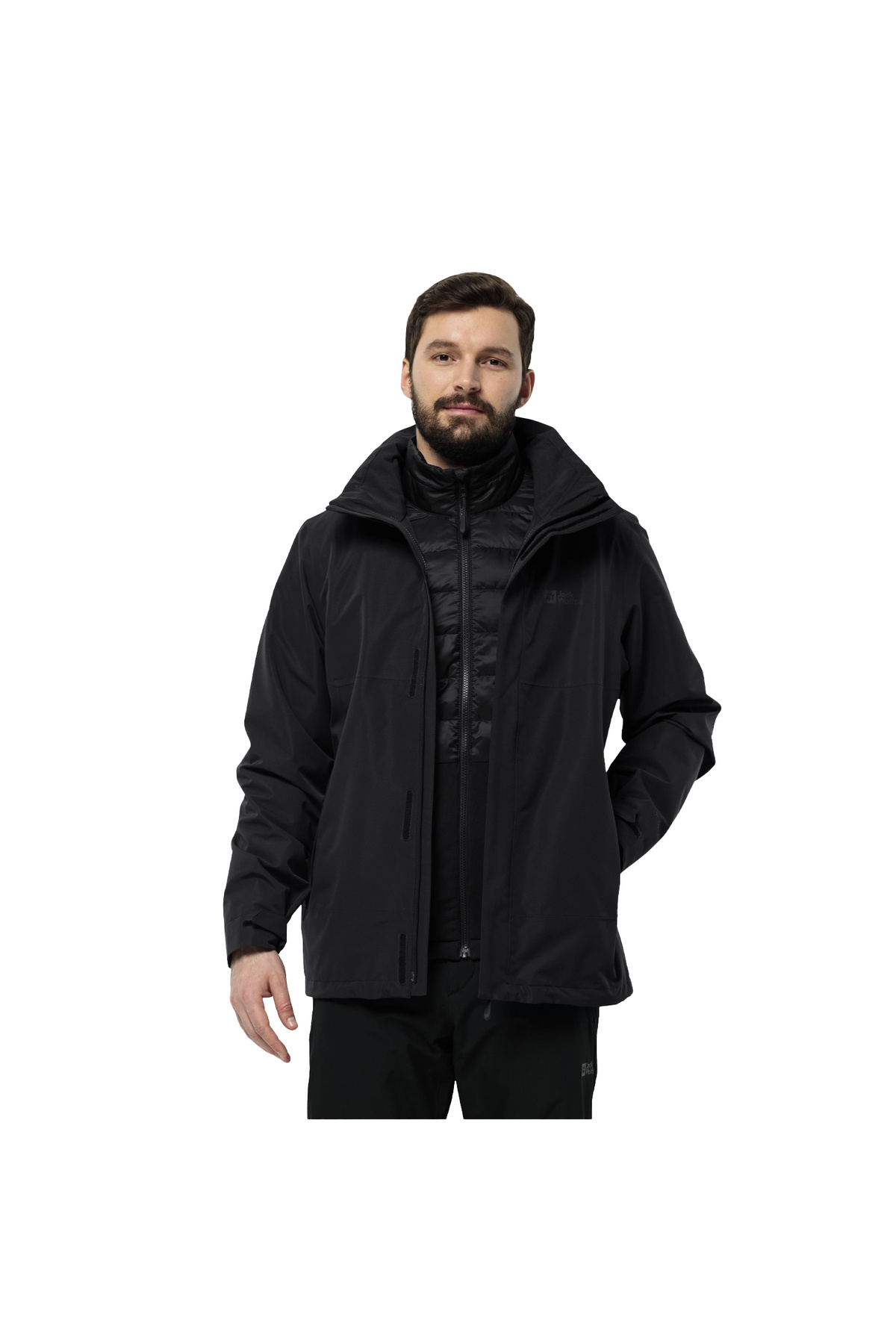 جک ولف اسکین کاپشن مشکی مردانه لونتال 3 در 1 کاپشن بیرونی مردانه 1116251_6000