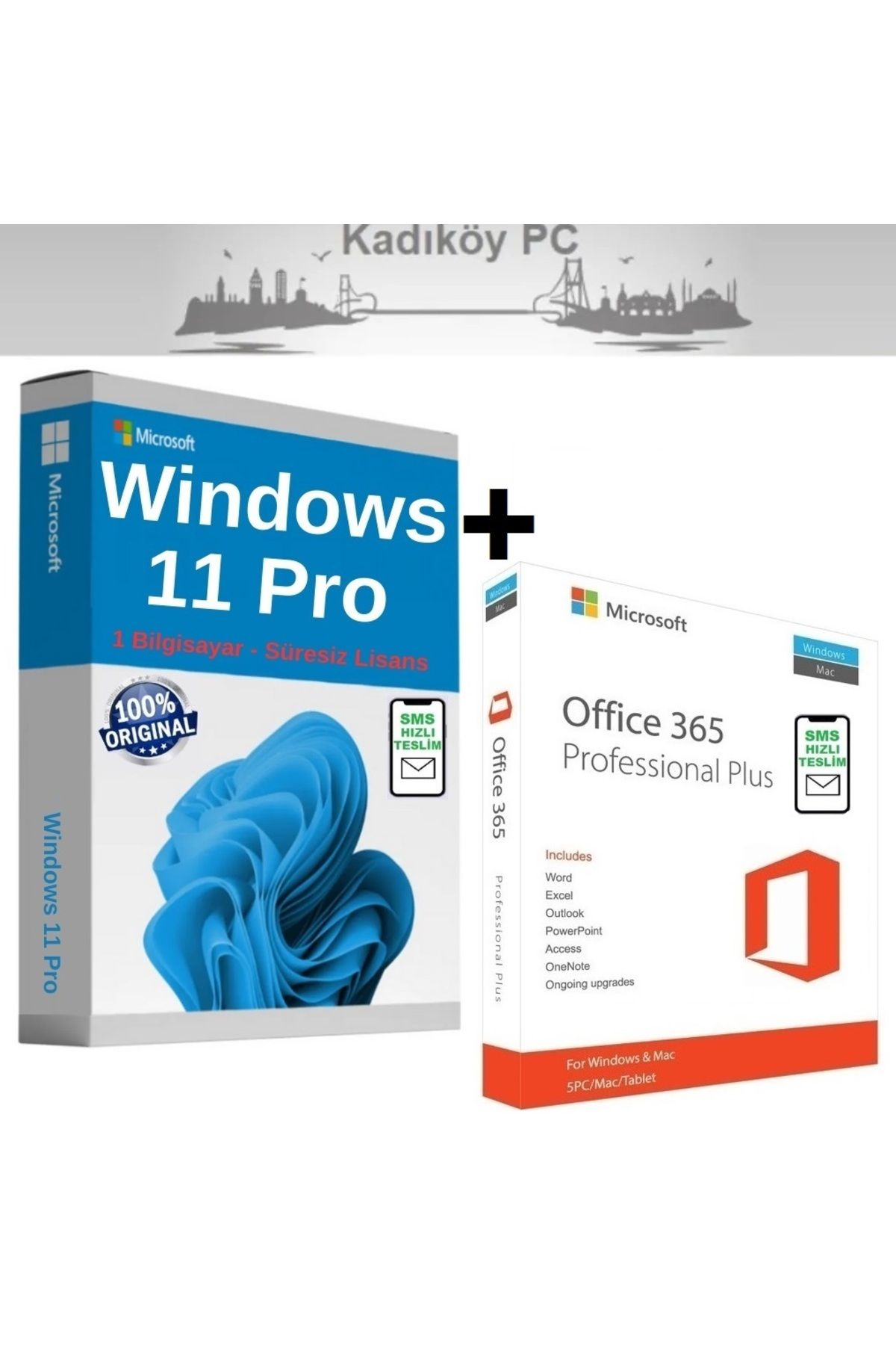 MICROSOFT Windows 11 Pro Lisans Artı Office 365 Excel Word - 2024- Office 365 Kurulum Rehberi Ile Birlikte.