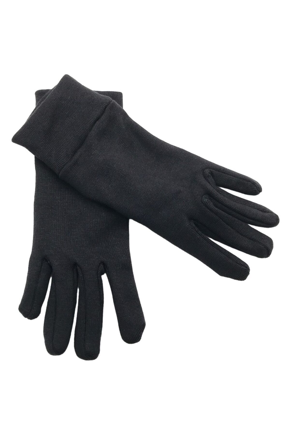 AXE SPORTSWEAR Siyah Esnek İnce Soğuktan Koruyucu Spor Koşu Yürüyüş Eldiveni Running Gloves görsel 2