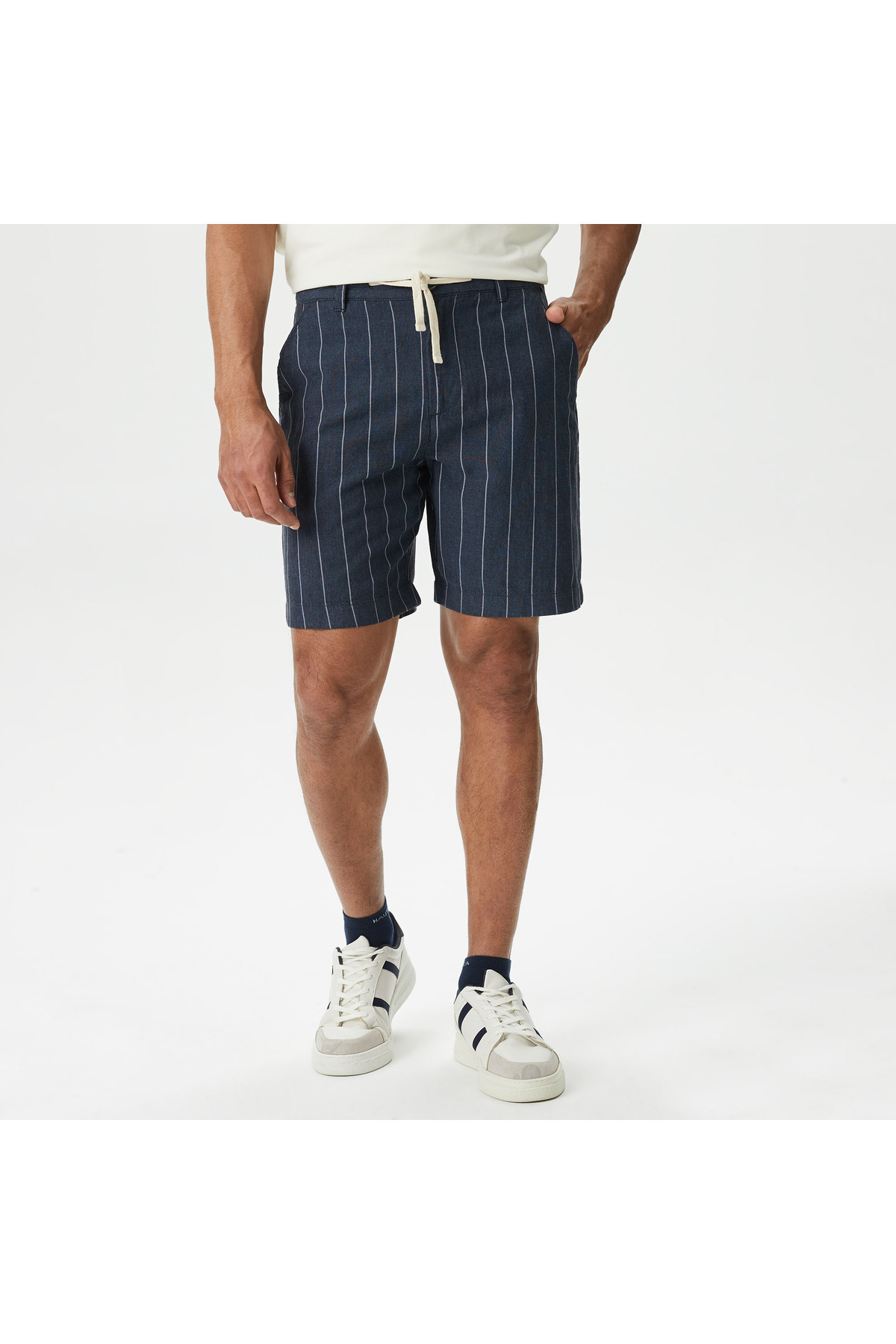 Nautica  Erkek Lacivert Classic Fit Bermuda - Görsel 3