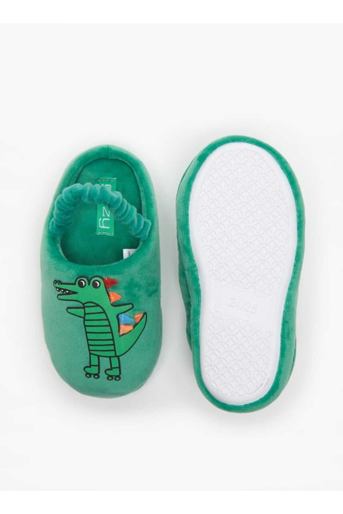 COZY-Alligator Detail Slip-On Bedroom Slippers 4