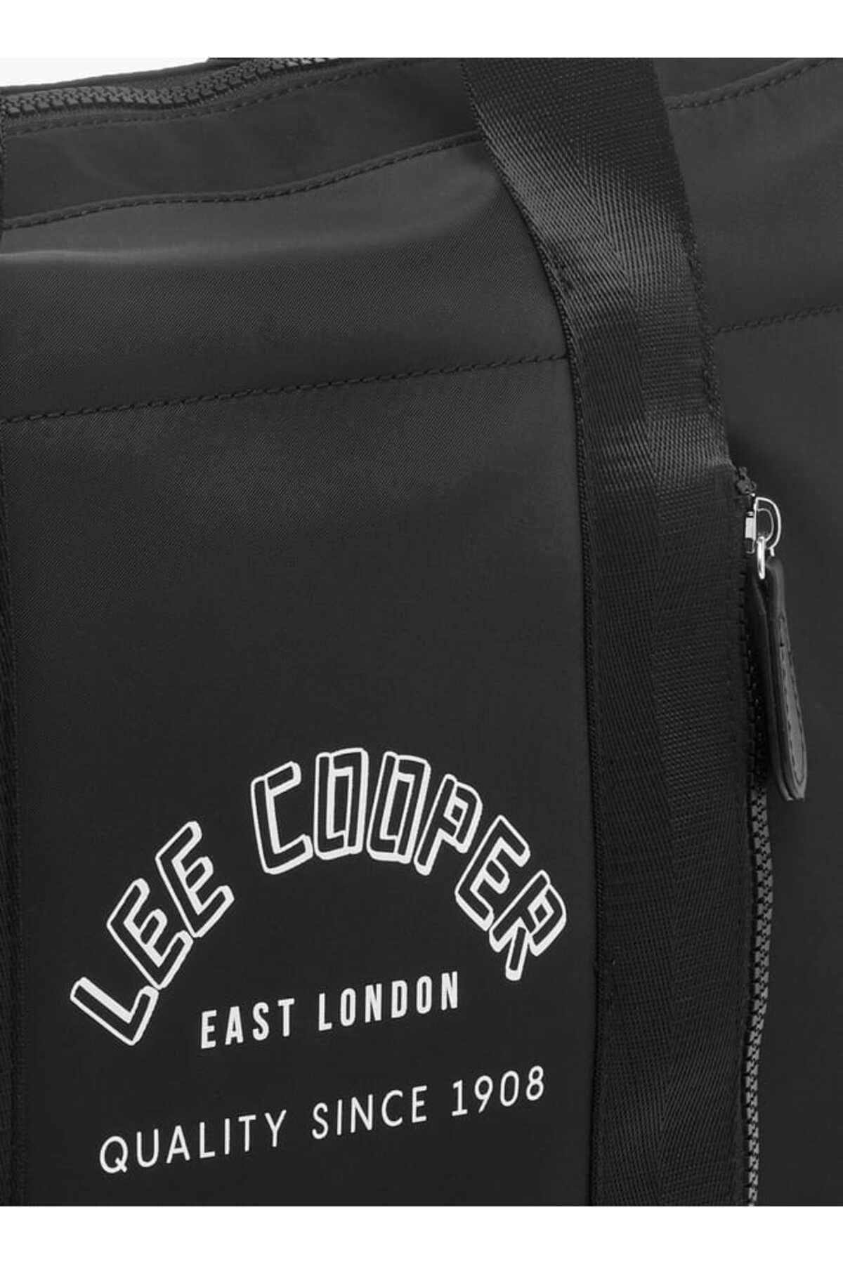 Lee Cooper-حقيبة حمل بطبعة الشعار مع مقابض وسحاب للإغلاق 4