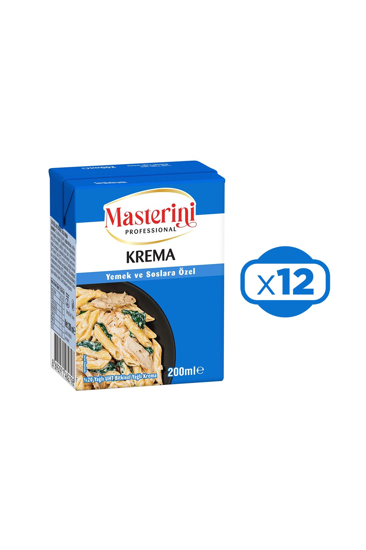 MASTERİNİ Krema Yemek ve Soslara Özel 200 ml x 12 Adet