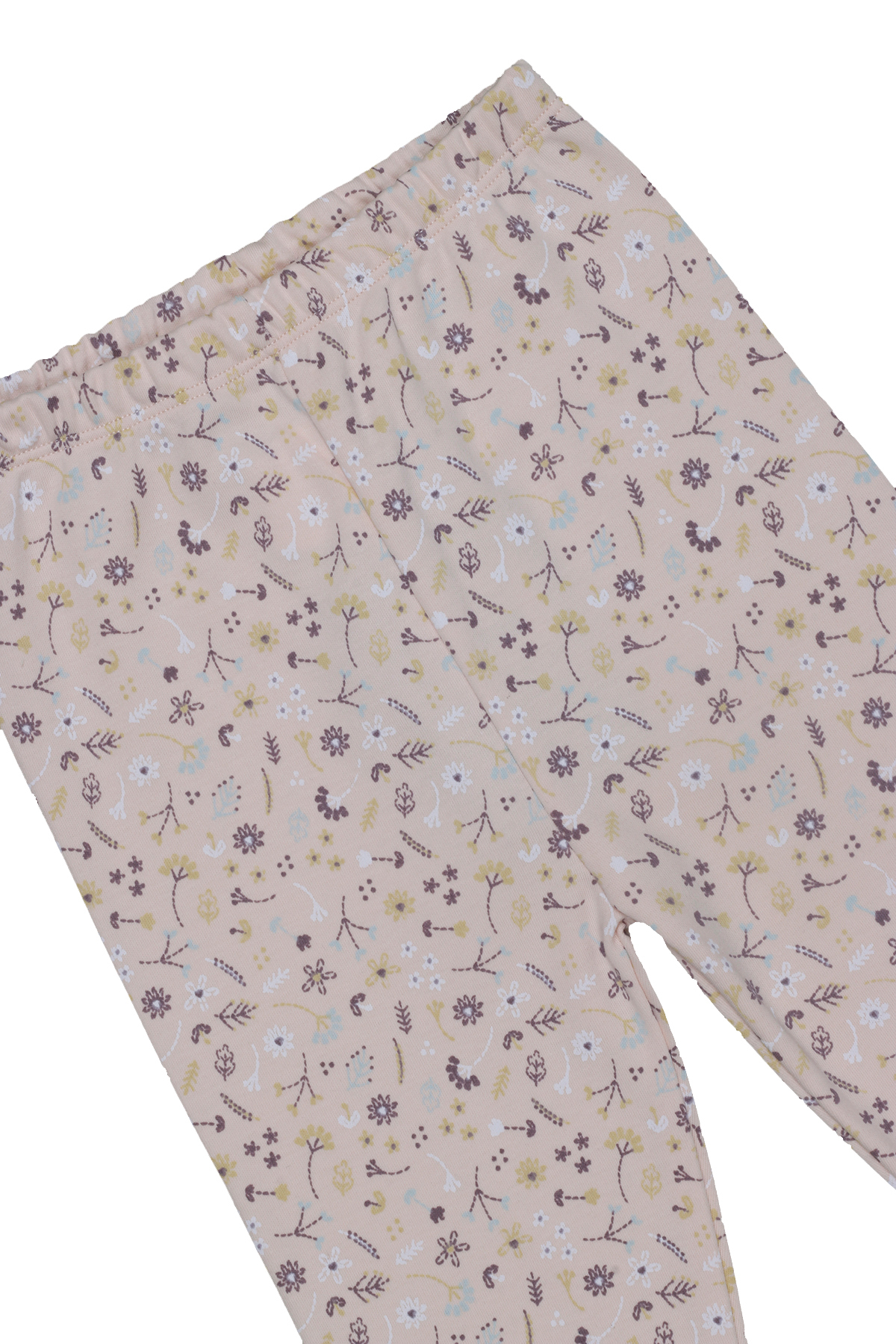 Melekpare Bebek Patikli Pantolon Kendinden Çoraplı Alt Pijama Mevsimlik %100 Organik Pamuk 2'li Set fotoğrafı 3 (önizleme)