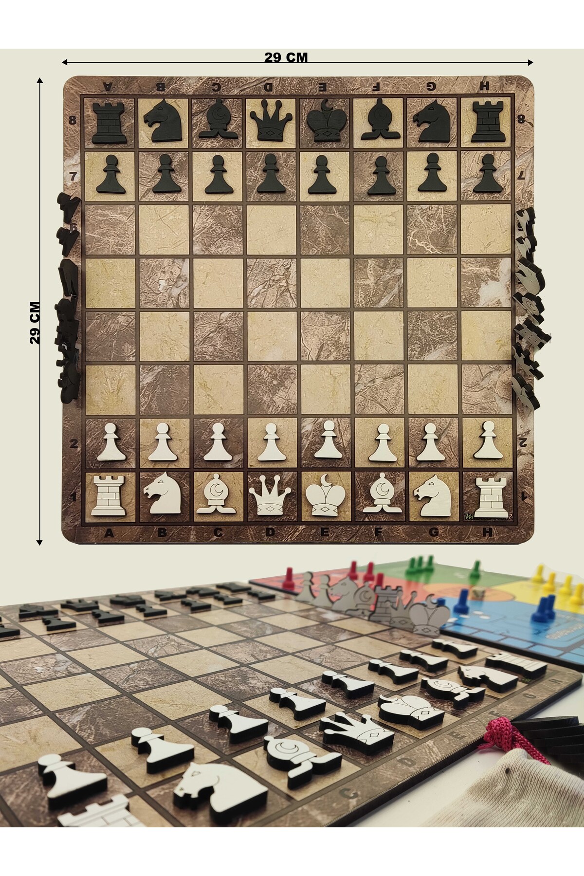 ۳ بازی چوبی – شطرنج، لودو، برادر و چِکرز کارات