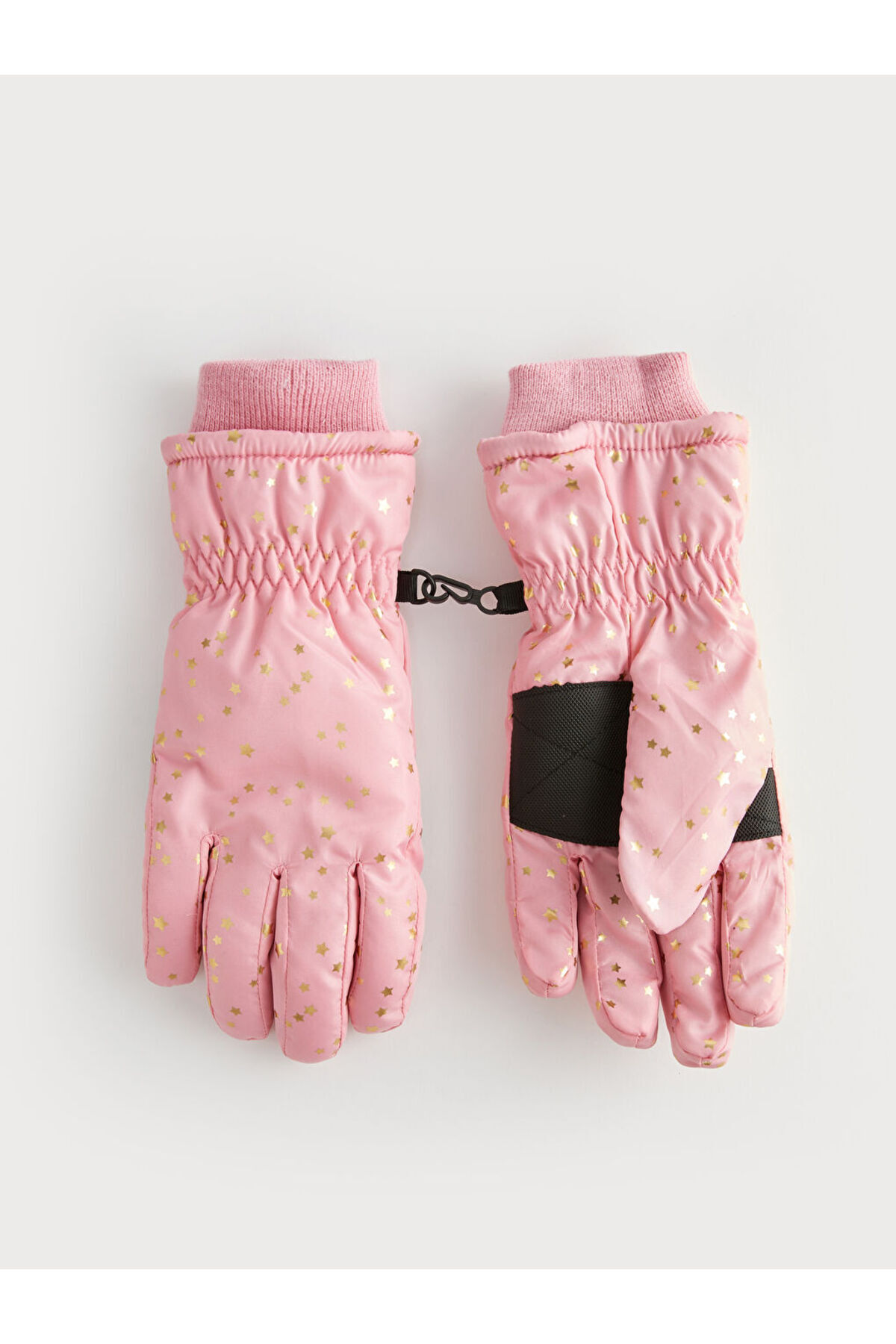 LC Waikiki Pembe Yıldız Baskılı Kız Çocuk Kar Eldiveni