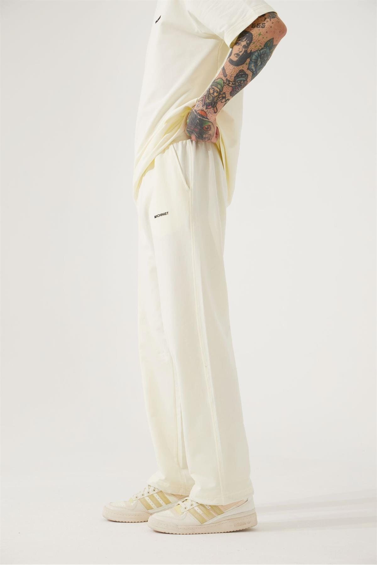 Machinist-Ανδρικό Basic Relaxed Baggy Cream Φούτερ 2