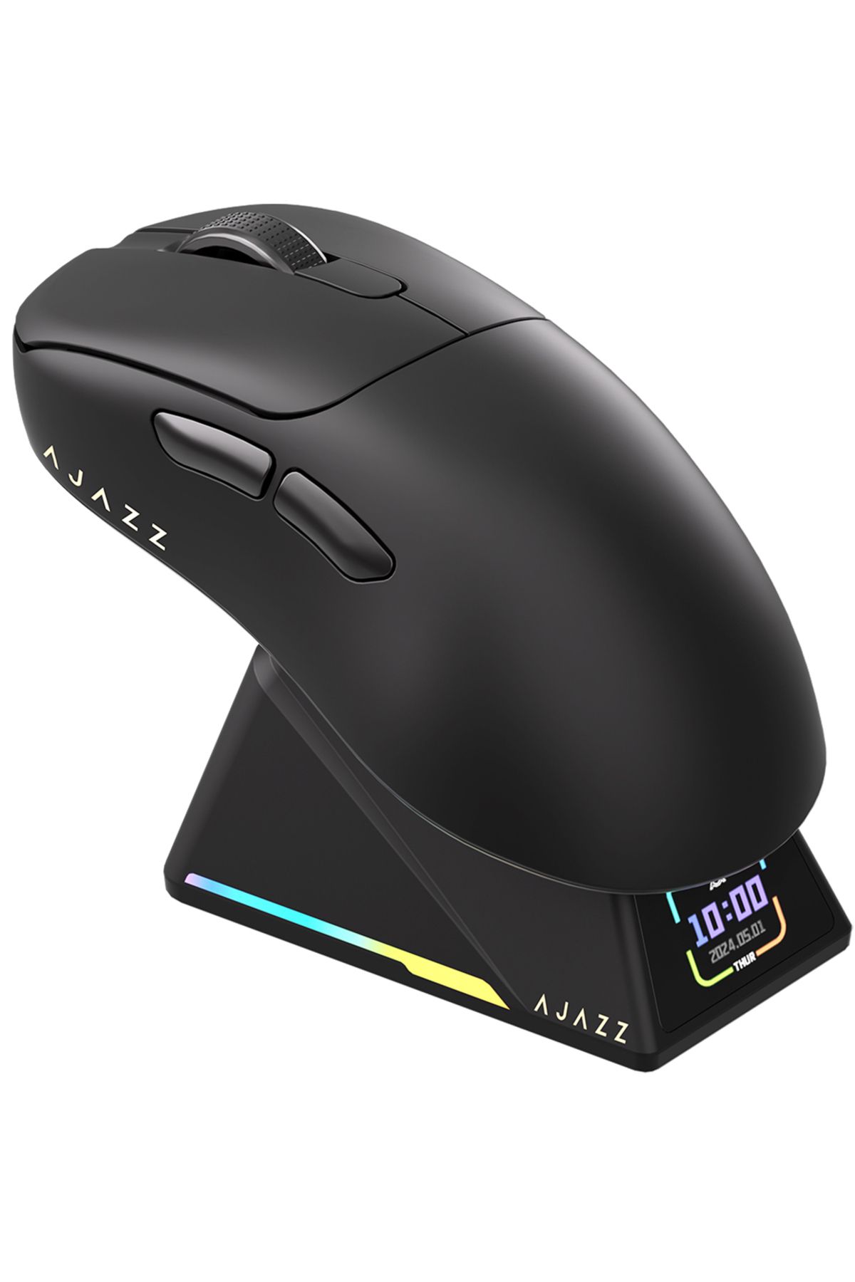 Coverzone AJAZZ AJ-179 Apex 42000 DPI Manyetik Şarj İstasyonu TFT Ekranlı Mouse PAW 3950 Sensör 8K Dongle