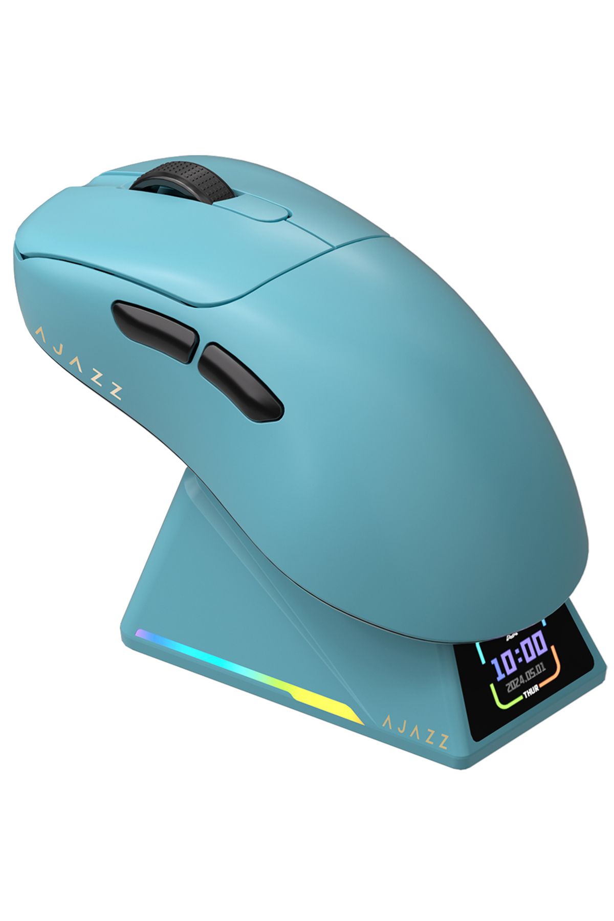 Coverzone AJAZZ AJ-179 Apex 42000 DPI Manyetik Şarj İstasyonu TFT Ekranlı Mouse PAW 3950 Sensör 8K Dongle