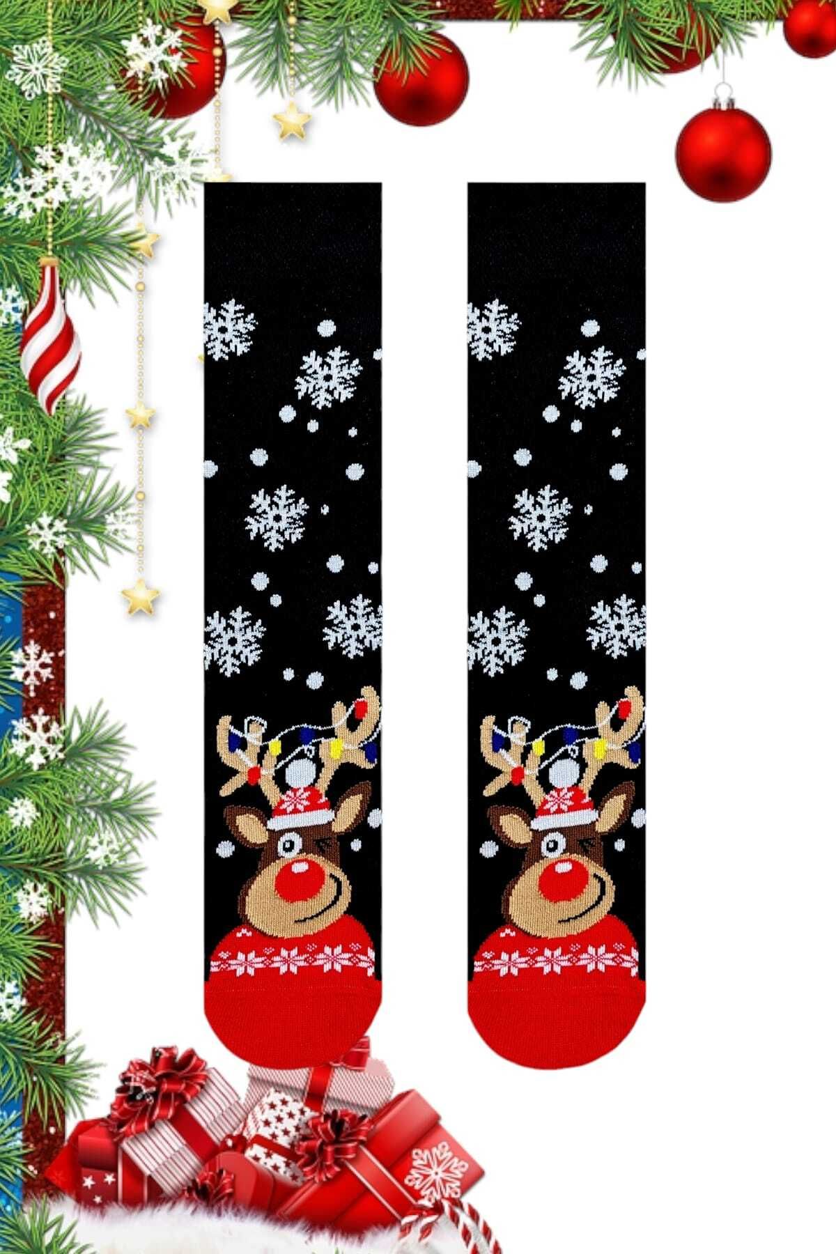 ZEYZEY MONKEY-New Year's Themed New Year's Socks Set in a Special Gift Box of 5 5