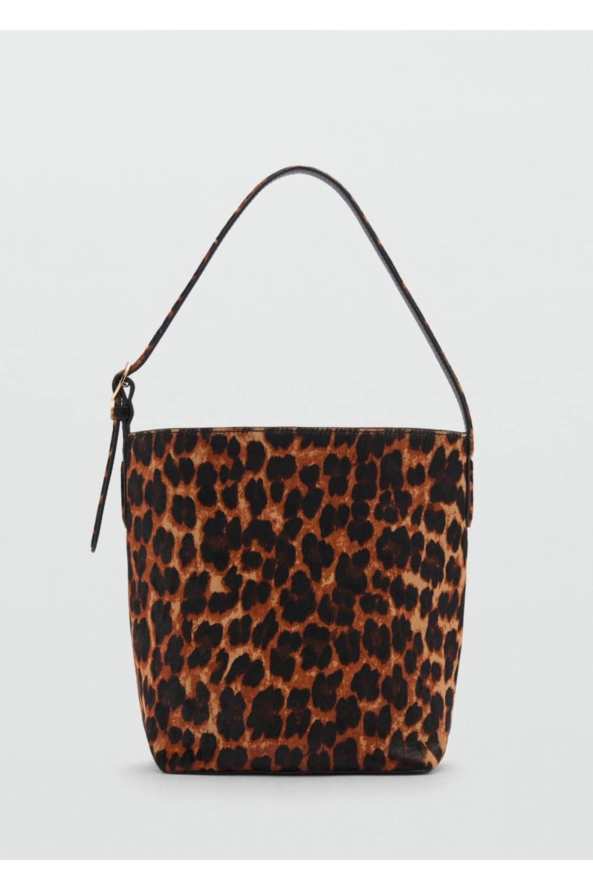 MANGO Woman-Shopper Bag with Leopard Print 3
