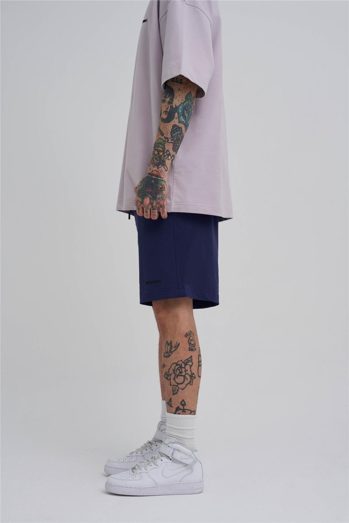 شلوارک و برمودا آبی مردانه یونیسکس Oversize Basic Pocket Blue Machinist