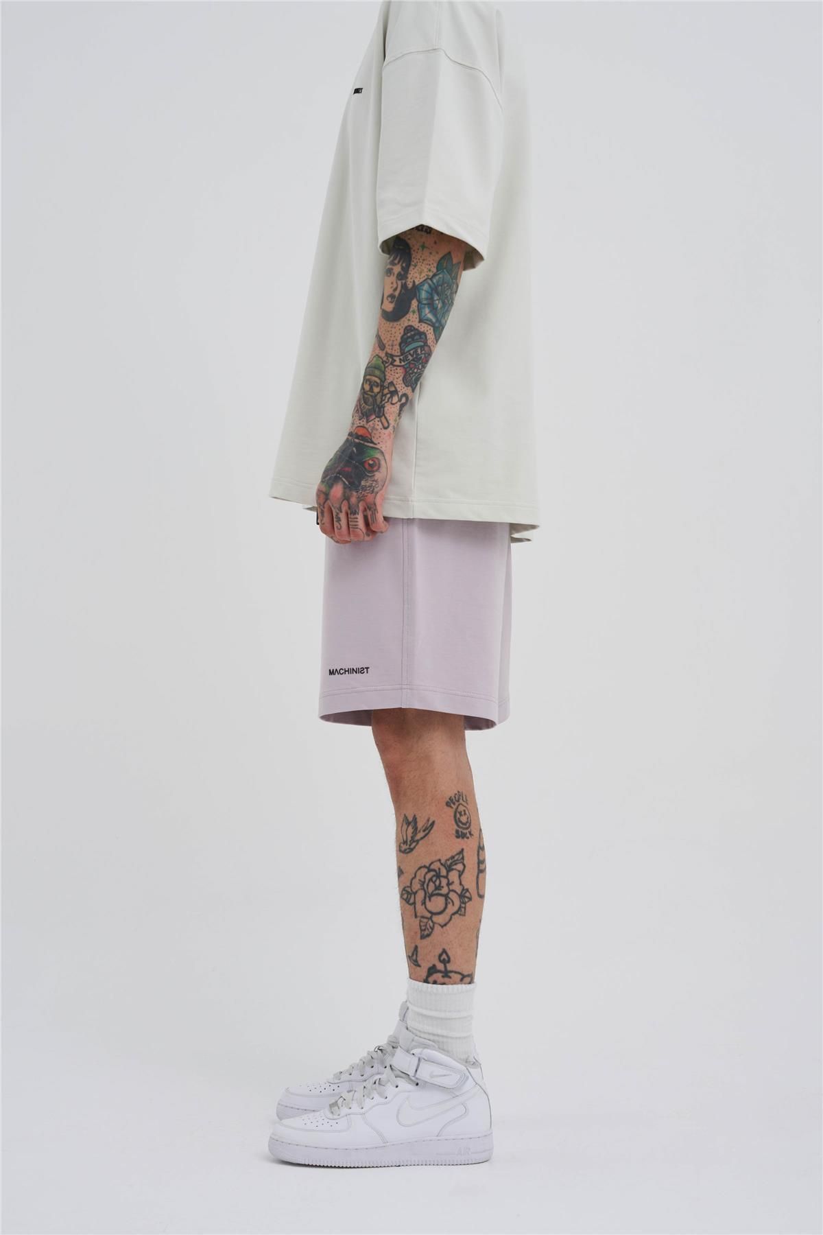 شلوارک و برمودا آبی مردانه یونیسکس Oversize Basic Pocket Grey کوتاه Machinist