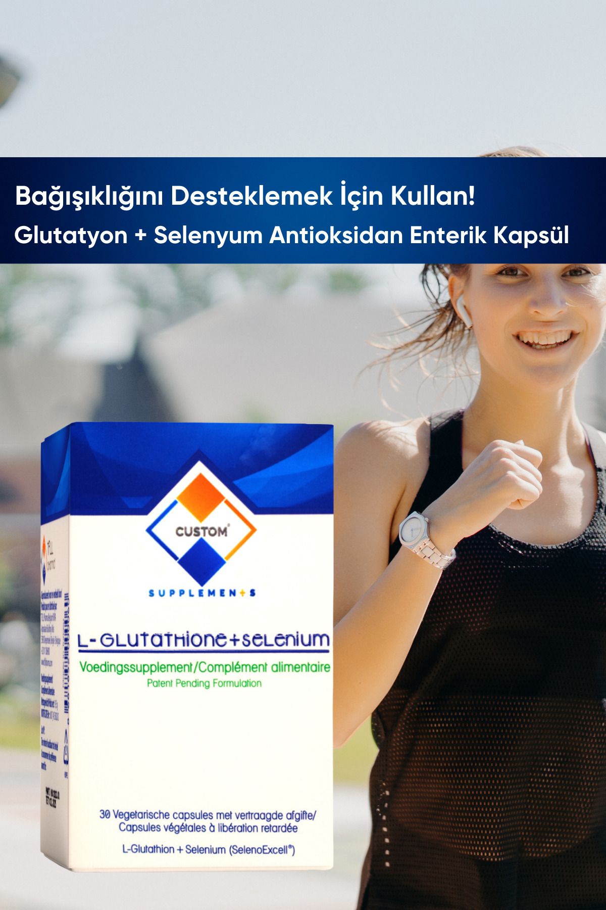 Custom Supplements-Glutathione + Selenium Enteric Capsule 30 Capsules 7