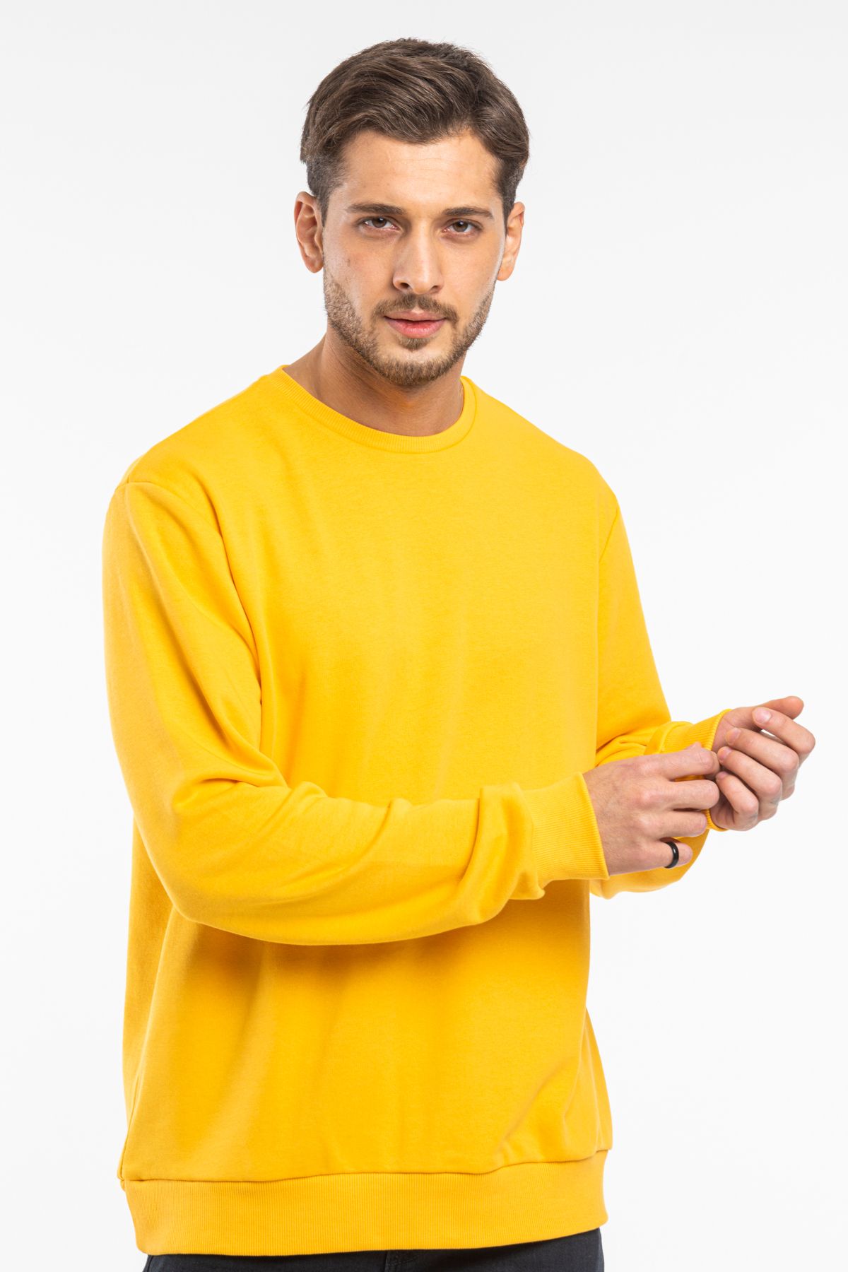 Superlife-Men's Crew Neck Regular Fit Thin Sweatshirt Spr 20k30 3