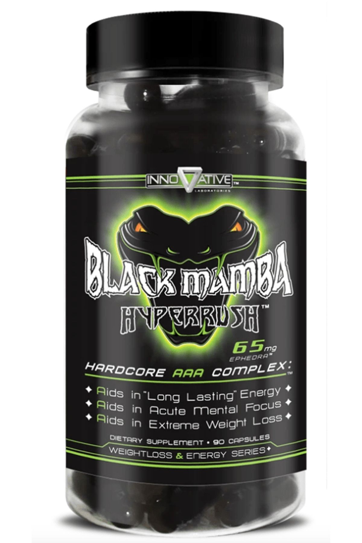 Innovative Labs Black Mamba Hyperrush 90 Capsul. USA Menşei Tr Tek Yetkili SATICISI OZELSPORCUGIDALARI'DIR.3740