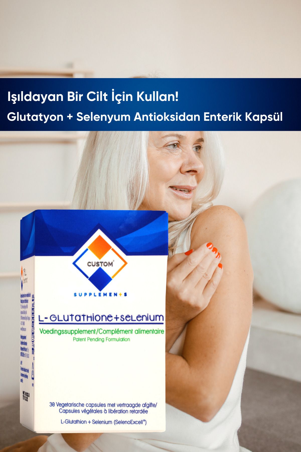 Custom Supplements-Glutathione + Selenium Enteric Capsule 30 Capsules 3