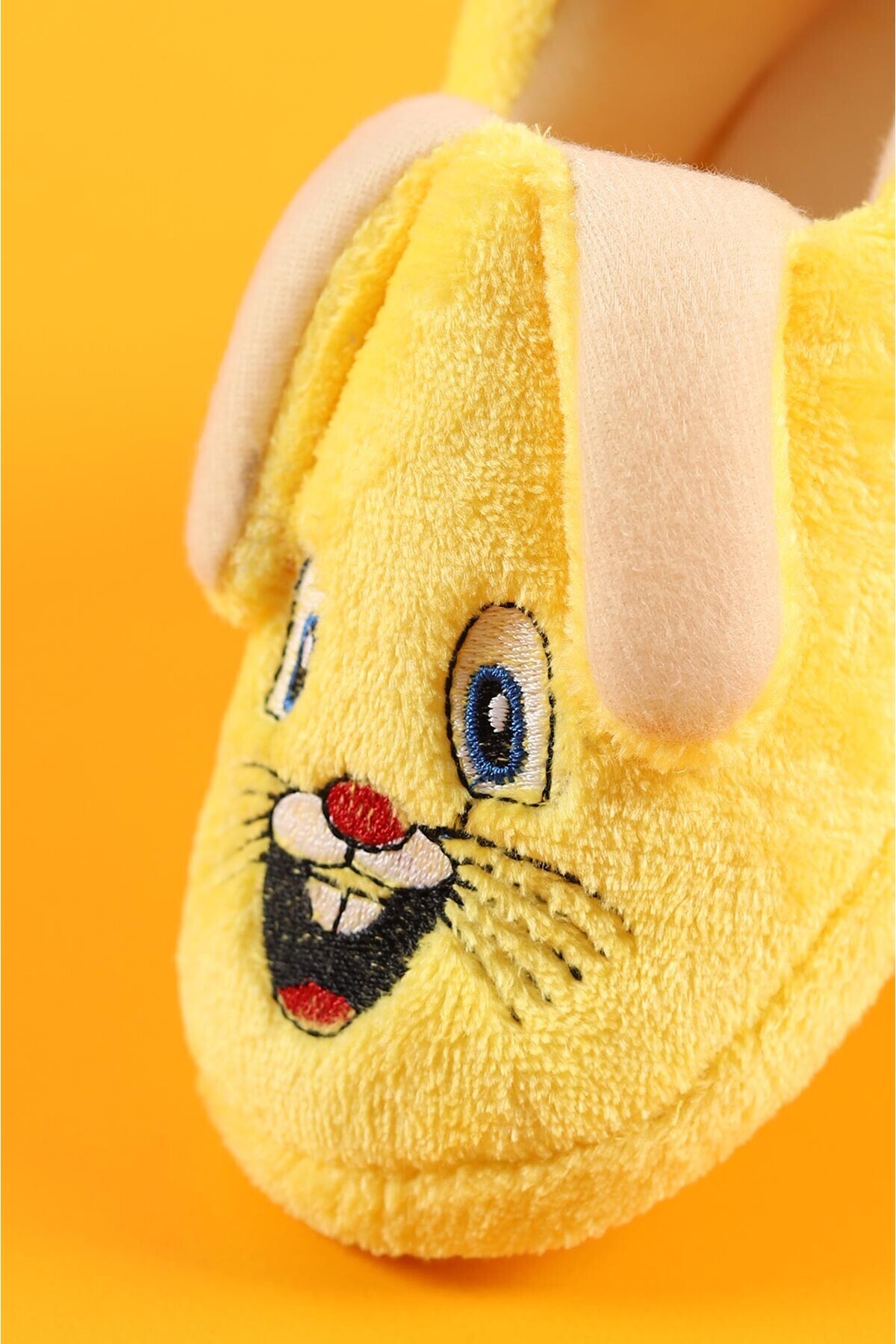 MİNAHOBİ-Plush Slippers with Rabbit Figure - for Home and School with Anti-Slip Base 4