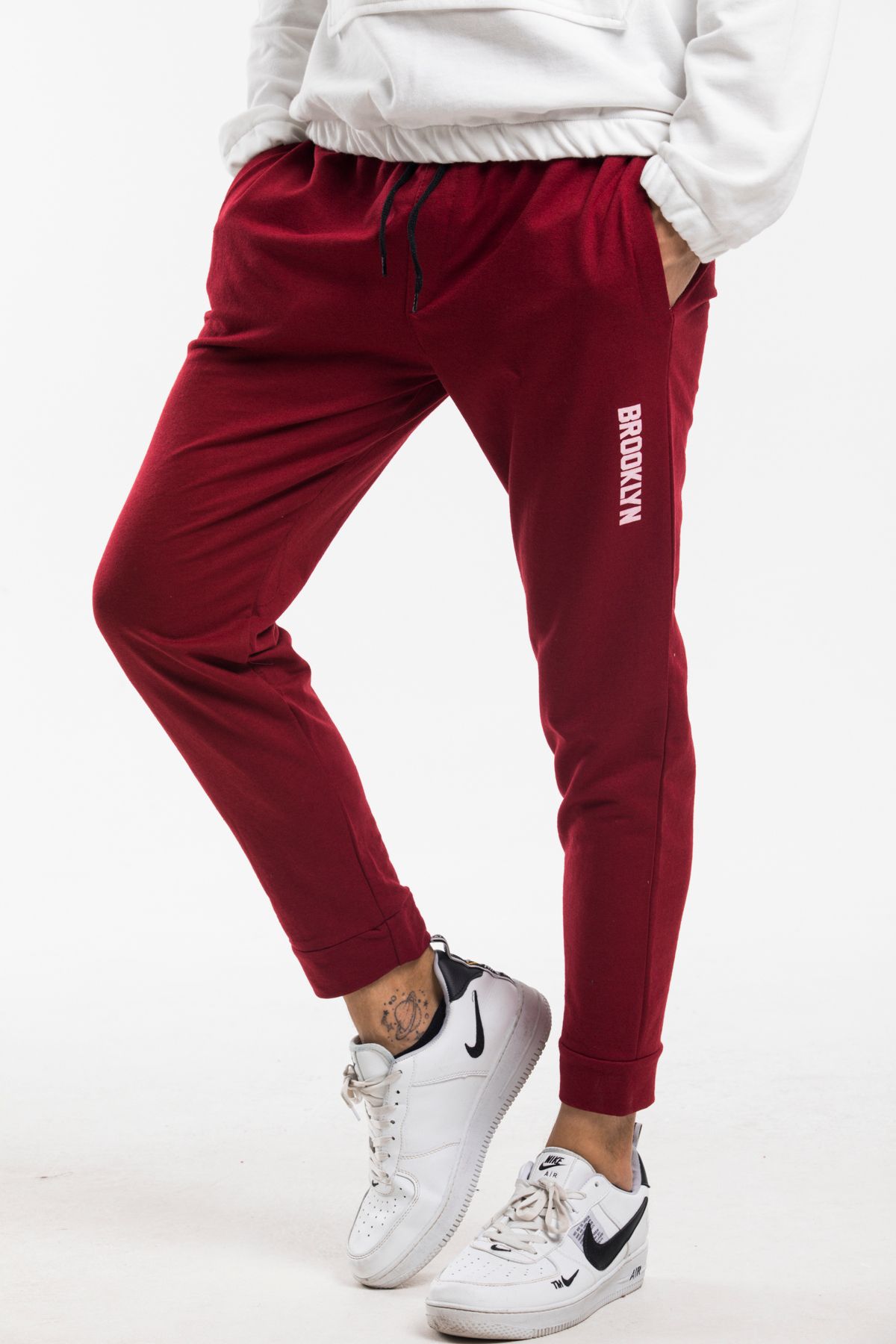 Superlife-Men's Regular Fit Broklyn Printed Thin Sweatpants Spr 203 5