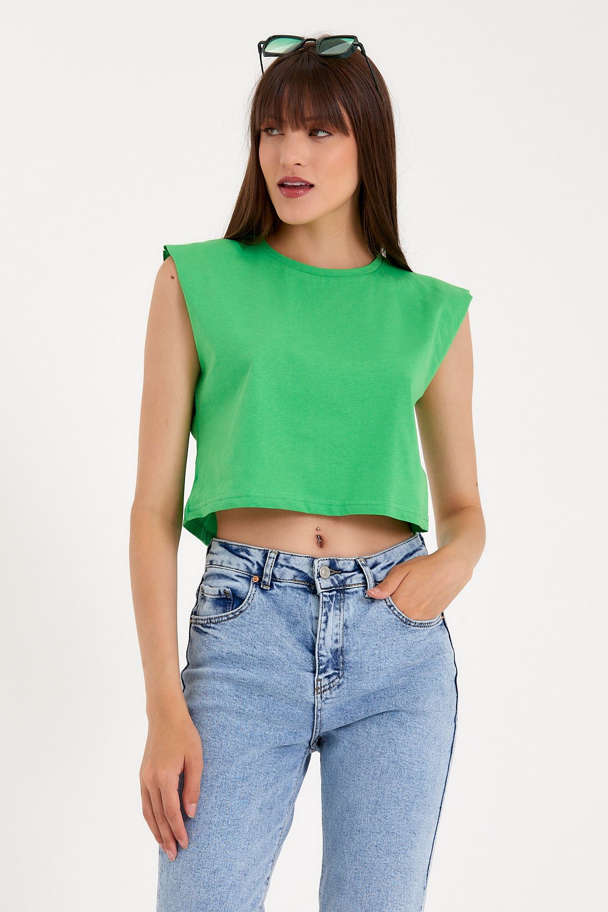 Superlife-Tricou Crop pentru damă, cu croiala normală Spr22tsk128 3