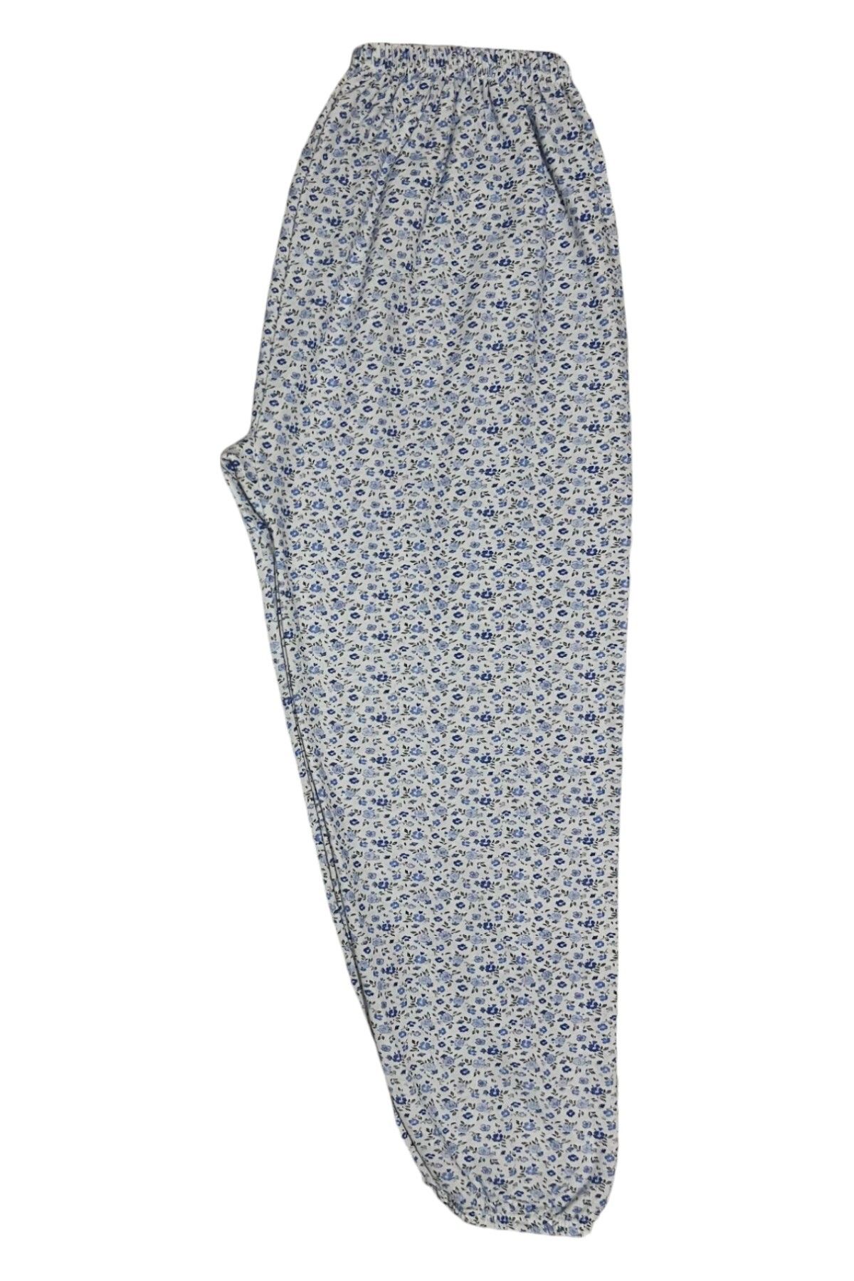 SİERNA Kadın Kışlık Anne Desenli Uzun Beli Lastikli Penye Pijama Altı Bilek Lastikli srn-004478