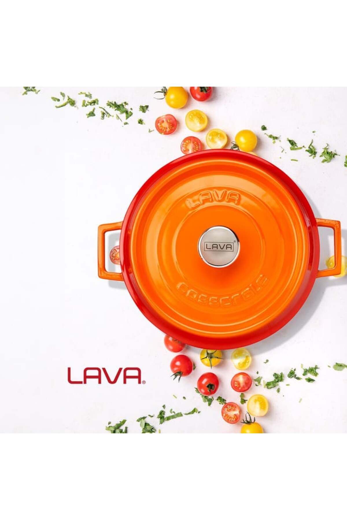 İthal Çesit-Lava Casting Multi-Purpose Spring Pot. Trendy Series Diameter(Ø)28Cm 5