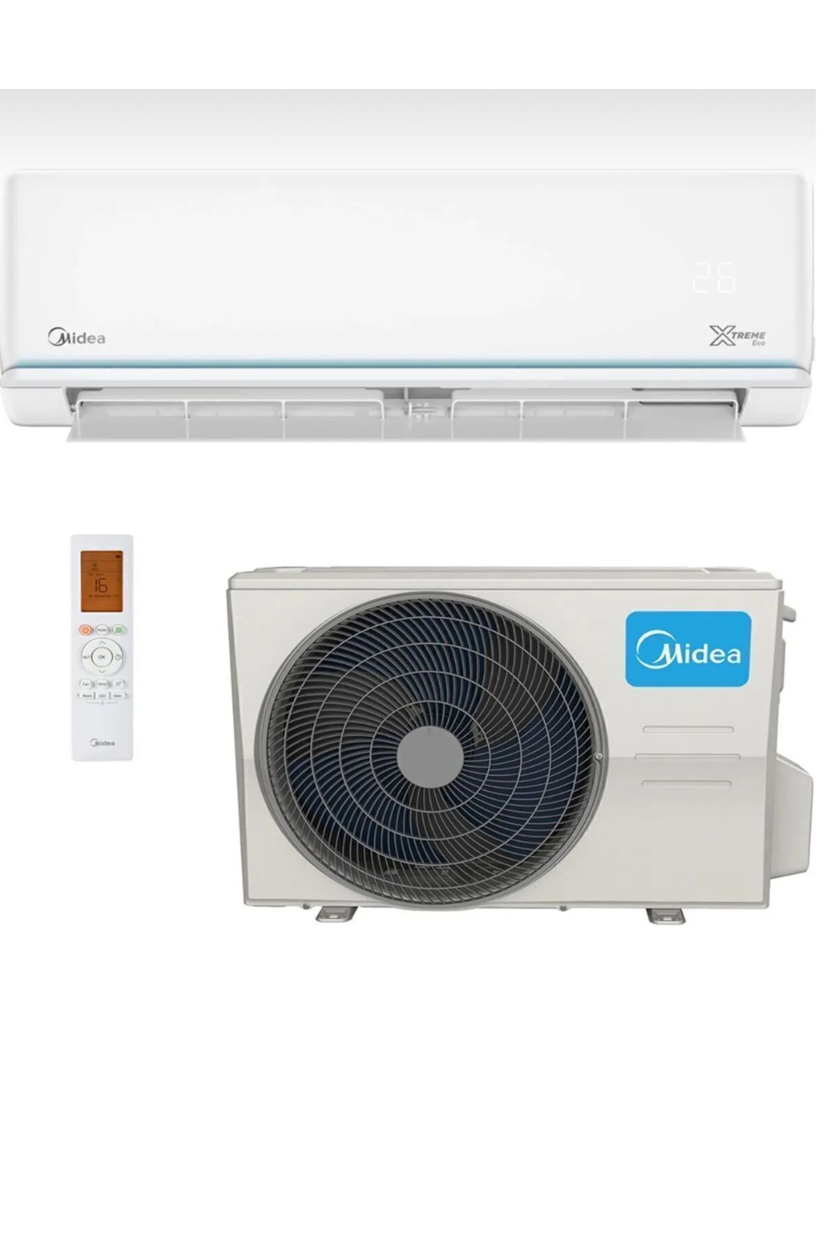 Midea 2024 Model A+++ Uyumlu Midea Xtreme Save AG2Eco-12NXDO-I Duvar Tipi 12.000 Btu Inv. Klima