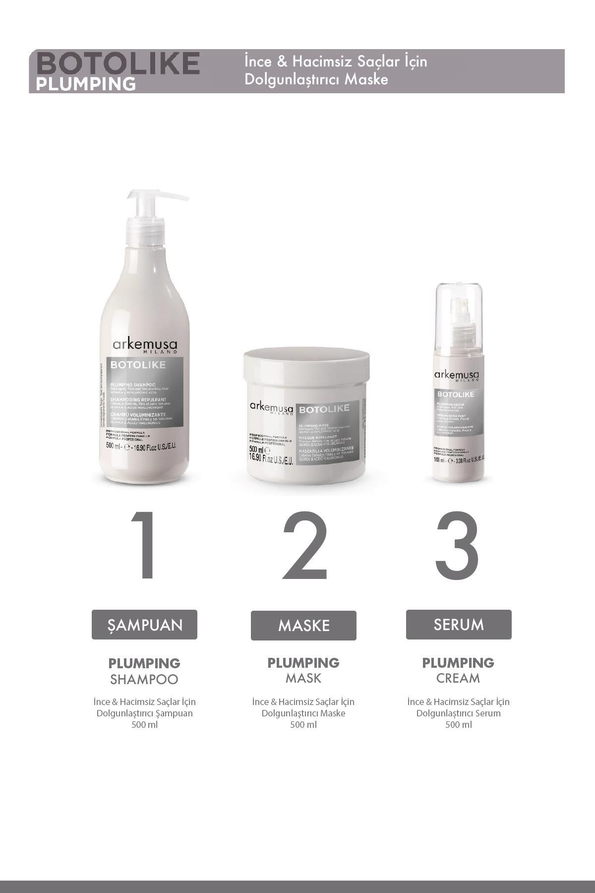 Plumping Mask - Ince Ve Hacimsiz Saçlar Için Dolgunlaştırıcı Maske 500 ml — 50030852 — تصویر 2 از 3