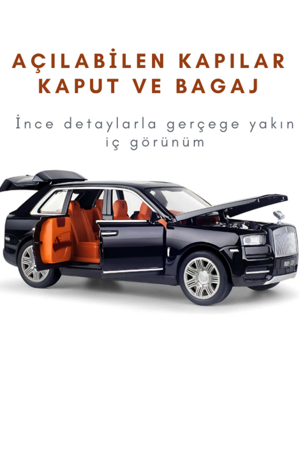 Çek-Bırak Lüks Araba, Buhar Çıkaran, Sesli, Işıklı - Açılır Kapı ve Bagajlı, Oyuncak Araç