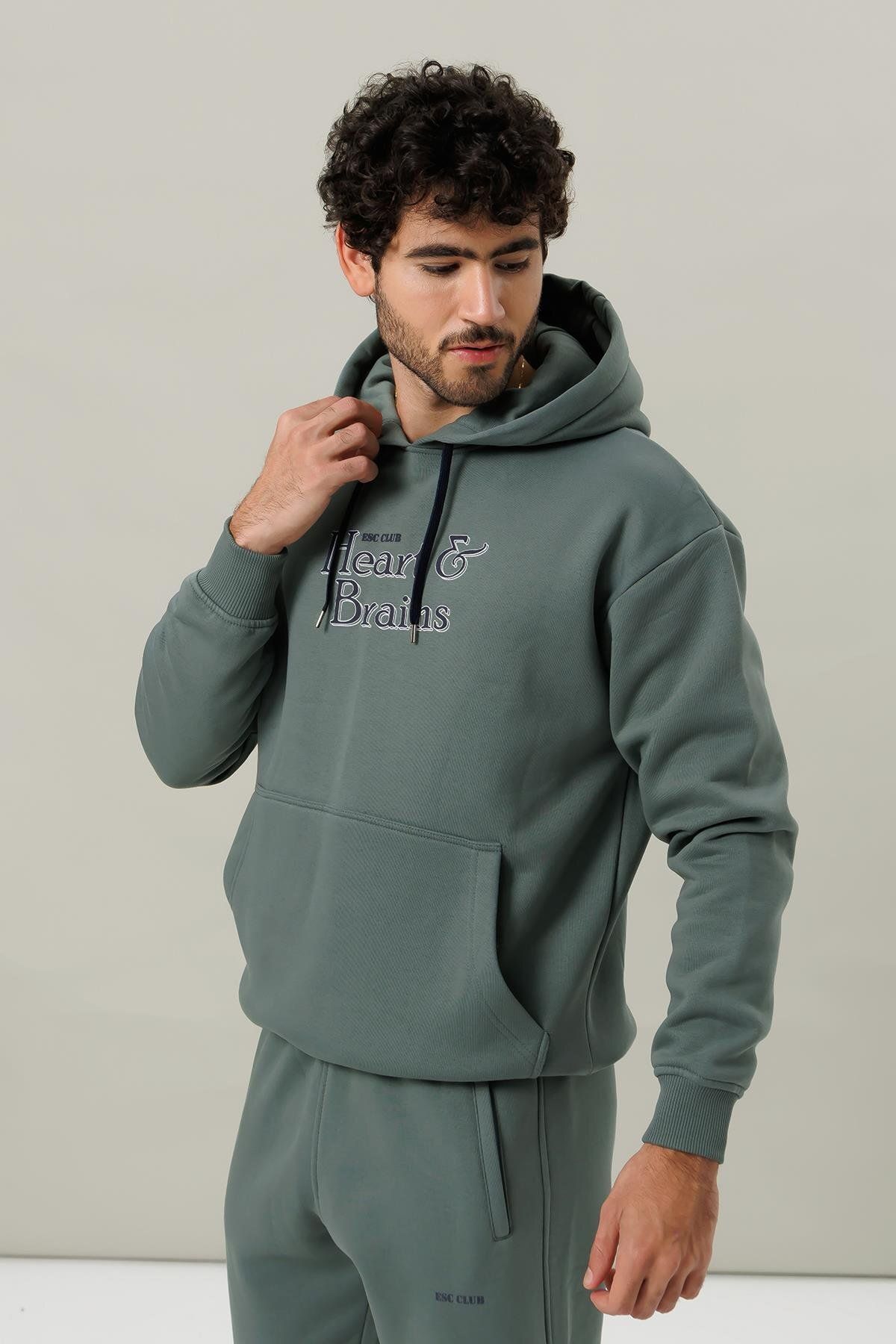 ست گرمکن ورزشی مردانه FOLLES GREEN CIRCULTY BOOK WINTER SIFS SECRET A3138 Escetic