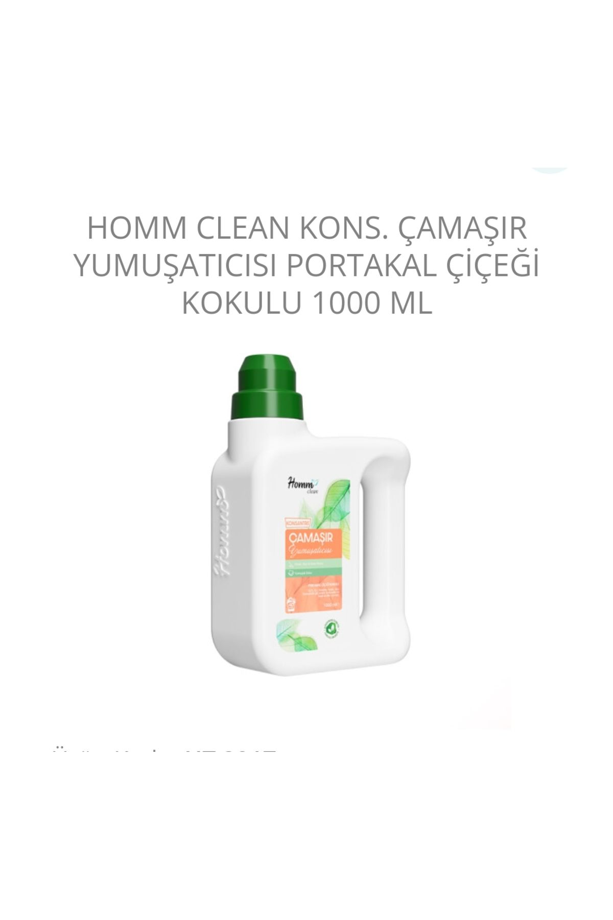 homm Clean Kons. Çamaşı Yumuşatıcısı Portakal Çiçeği Kokulu 1000 ml