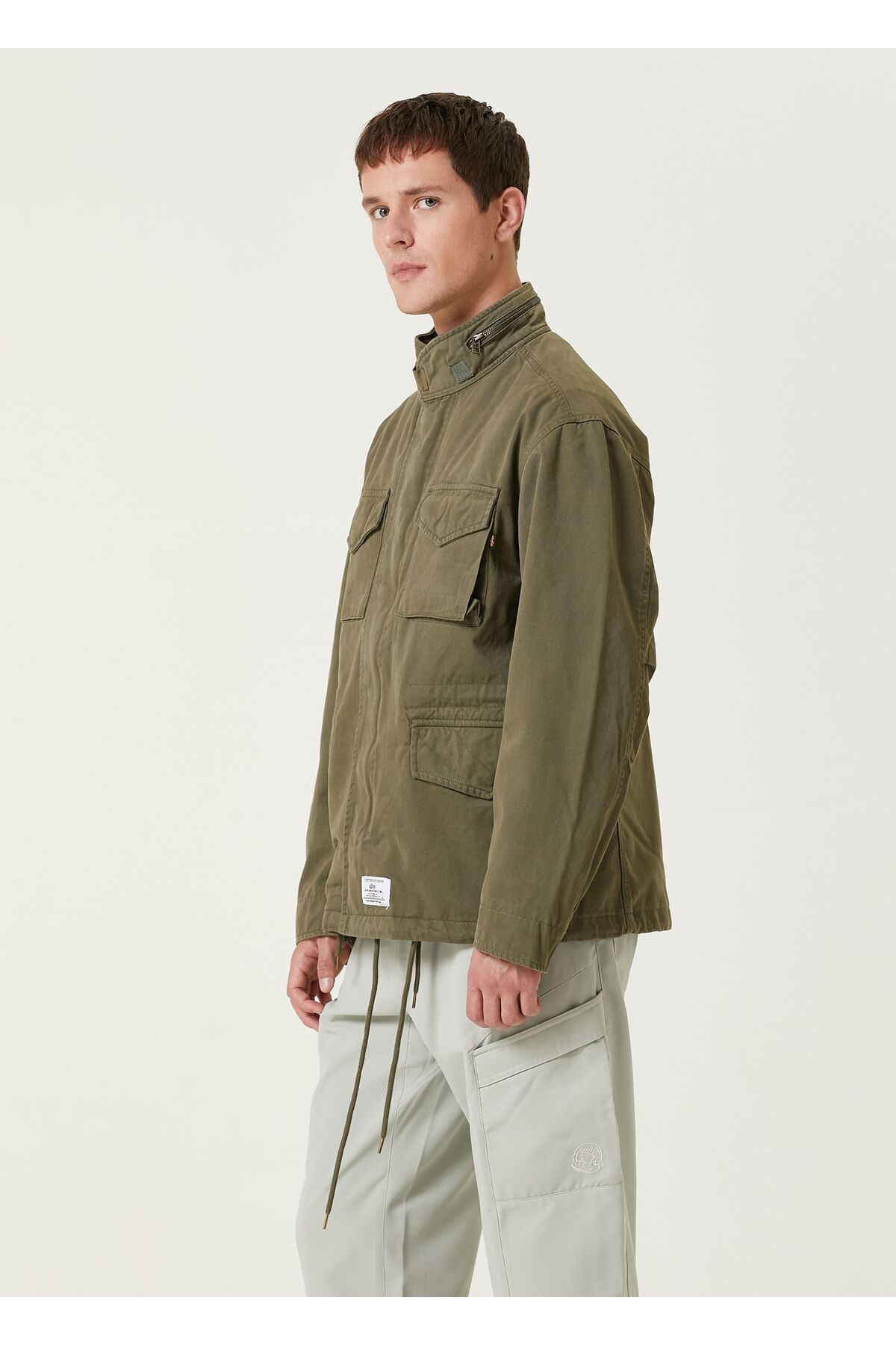 Alpha Industries-L Size m 65 Mod Field Khaki Coat 3
