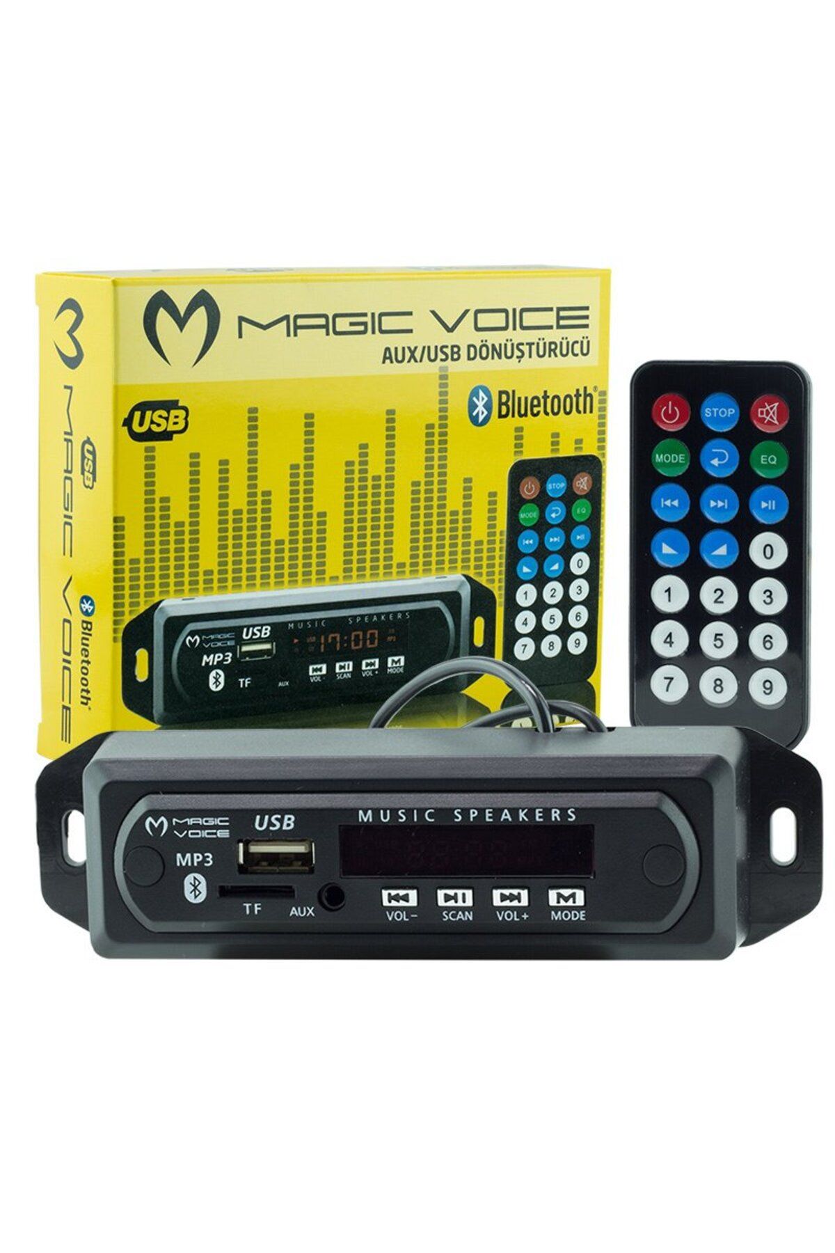 Albayrak MAGICVOICE USB-400 (V20) BLUETOOTH/AUX USB/SD/MMC-MİC-KUMANDALI OTO TEYP ÇEVİRİCİ DİJİTAL PLAYER (5V