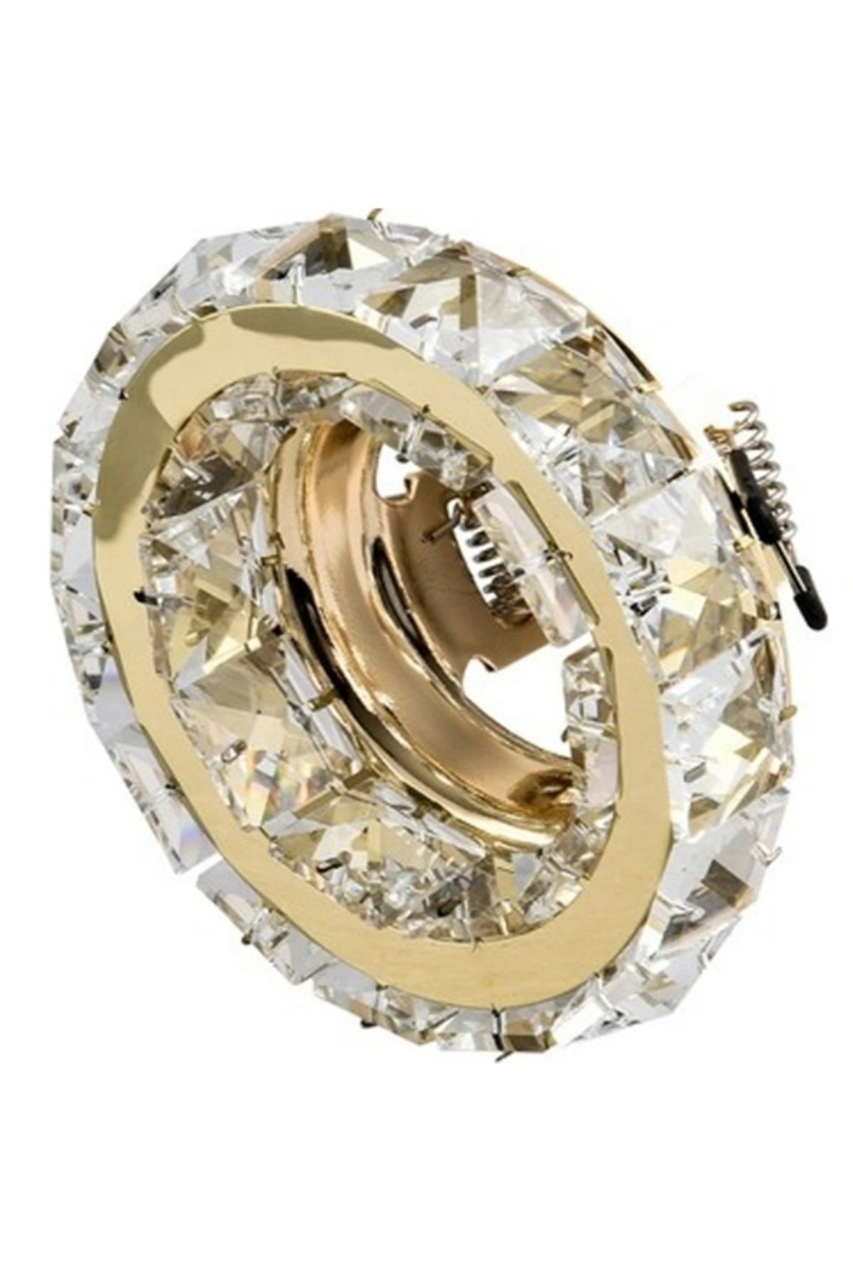 Melinda Dekoratif Cam Spot Yuvarlak Kristal Gold Gu10 (DUY AMPUL HARİÇ)