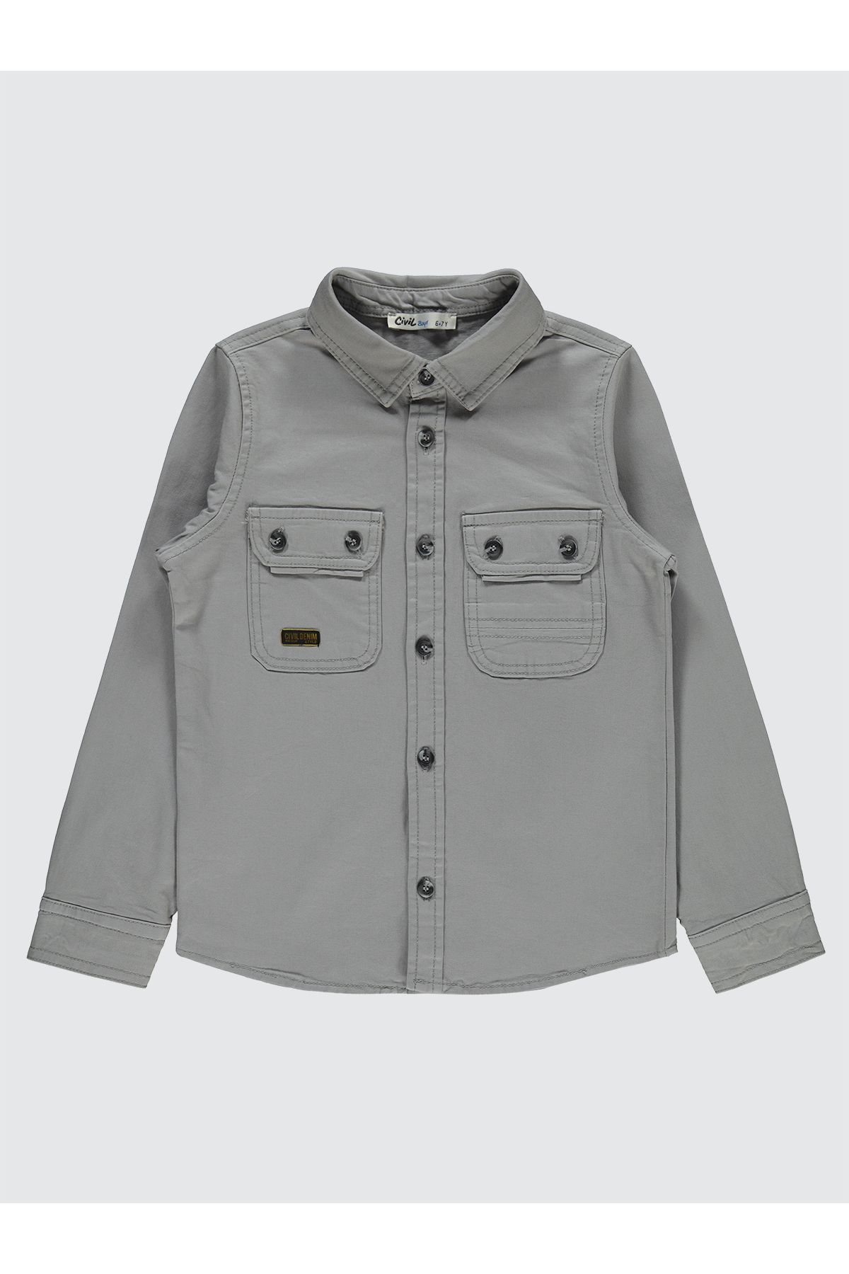 Civil Boys-Boy's Shirt 6-9 Years Gray 1