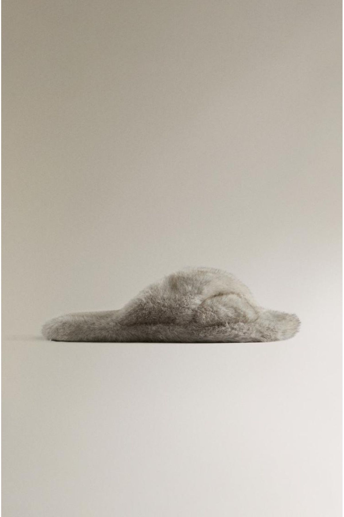 Zara-Criss-Cross Faux Fur Sandals 1