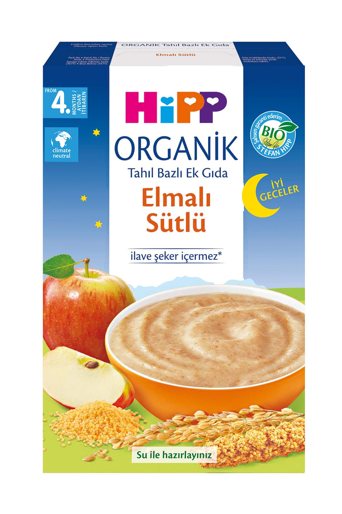 Hipp Organik Elmalı Sütlü Ek Gıda 250 gr