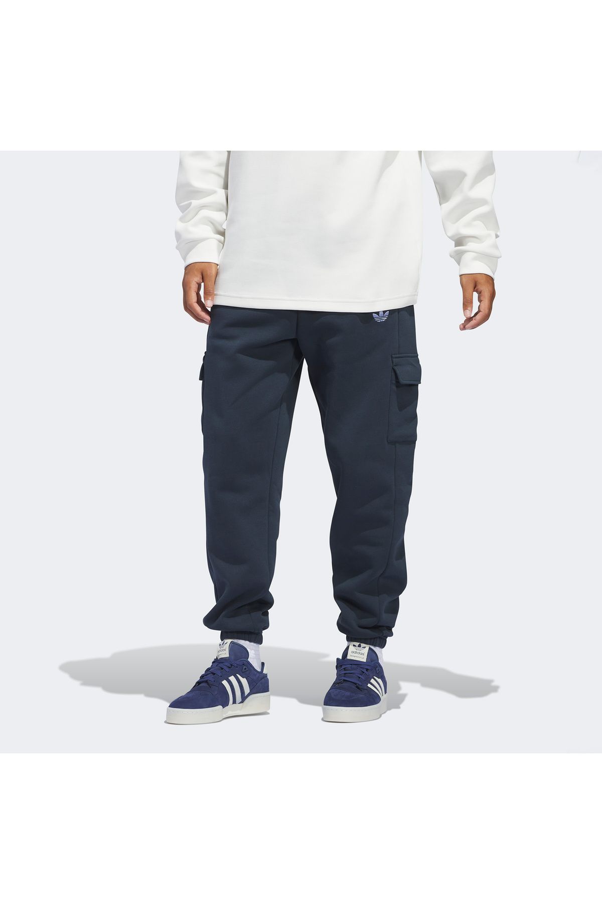 adidas-Basketball Cargo Unisex Blue Sweatpants 4