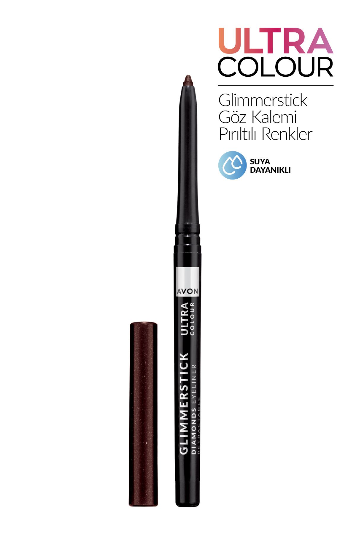 AVON Glimmerstick Pırıltılı Renkler Asansörlü Göz Kalemi Black Bijoux