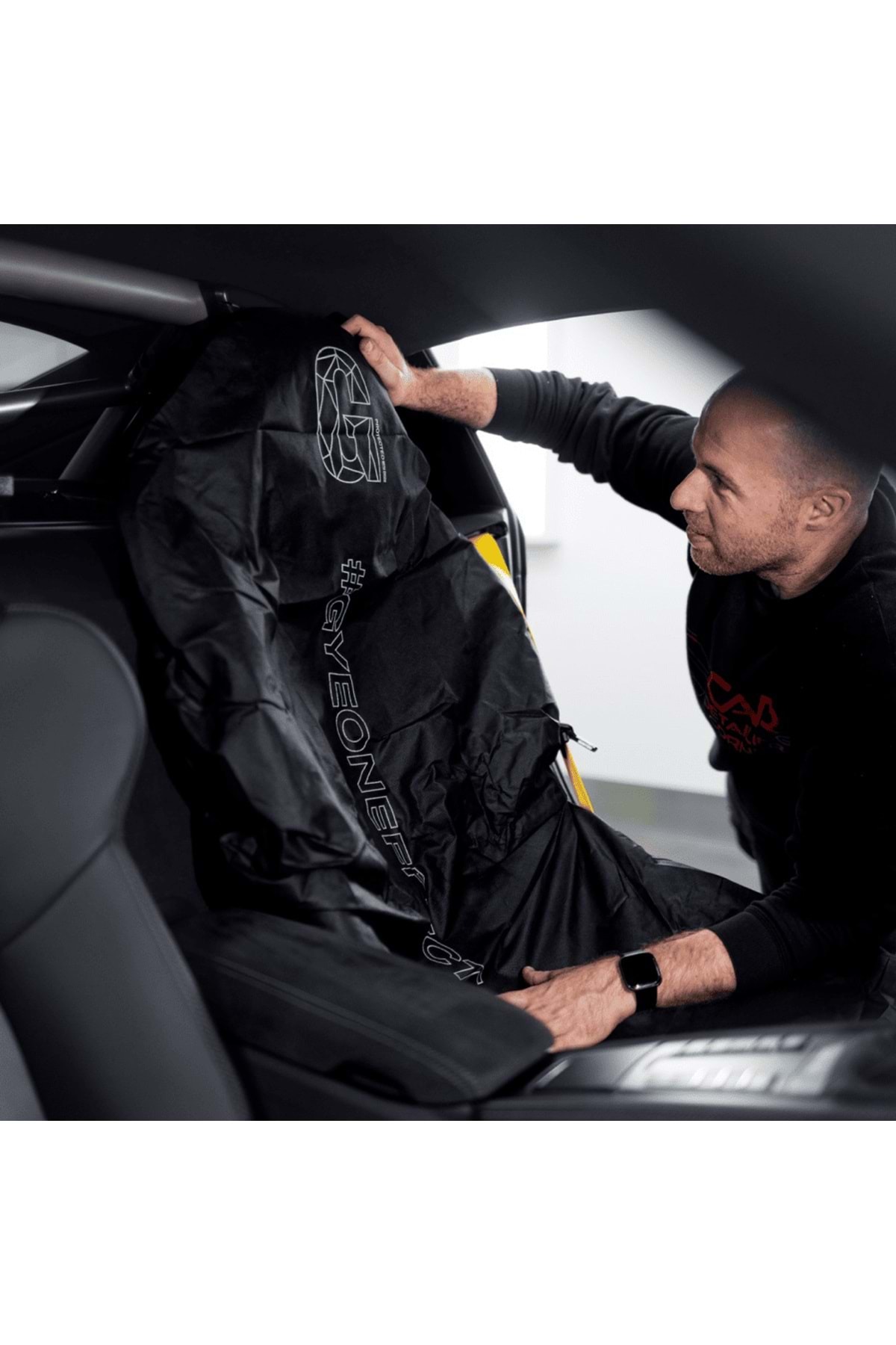 Gyeon Q²M Seat Cover Araç Ön Koltuk Koruyucu Kılıf Siyah- 1 Adet fotoğrafı 3 (önizleme)