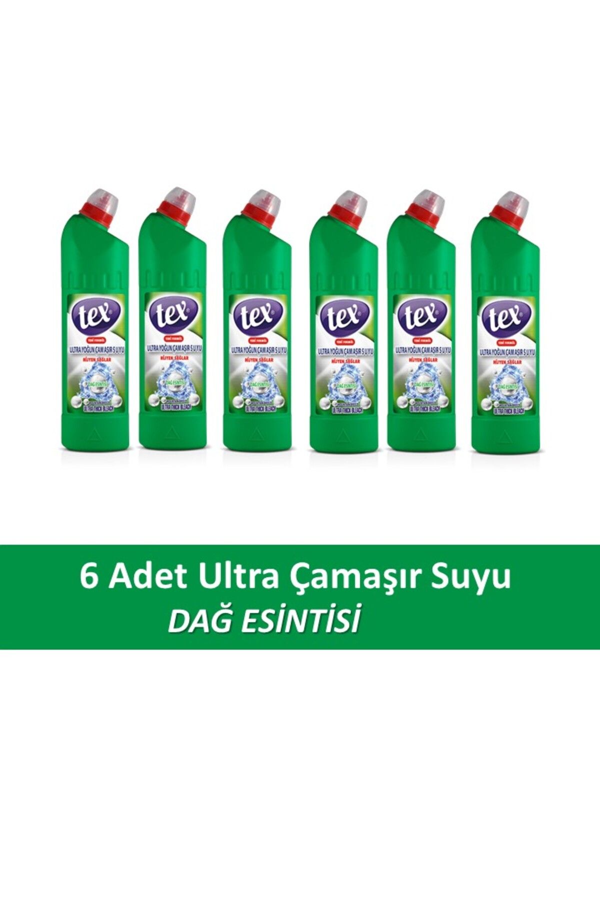 Tex Ultra Çamaşır Suyu Dağ Esintisi 750 Gr , Toplam 6 Adet