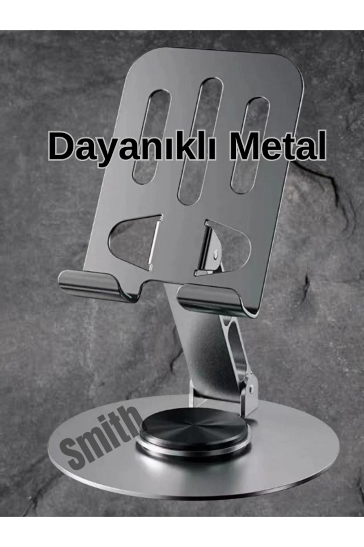 Smith Metal Ayarlanabilir Dönebilen Cep Telefonu Tutacağı Katlanabilir İphone İpad Tablet Telefon Standı