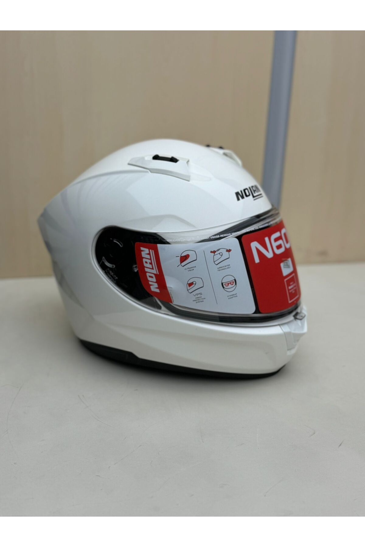 Casque Intégral NOLAN N60-6 Classique - Taille L, Visière UltraWide, Pinlock, Airbooster - Homologation 22-06 - 3