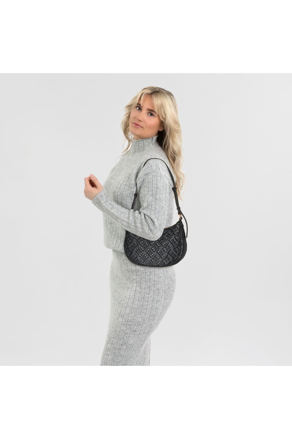 PİNKO-Half Moon Schultertasche Leder 27 cm 6