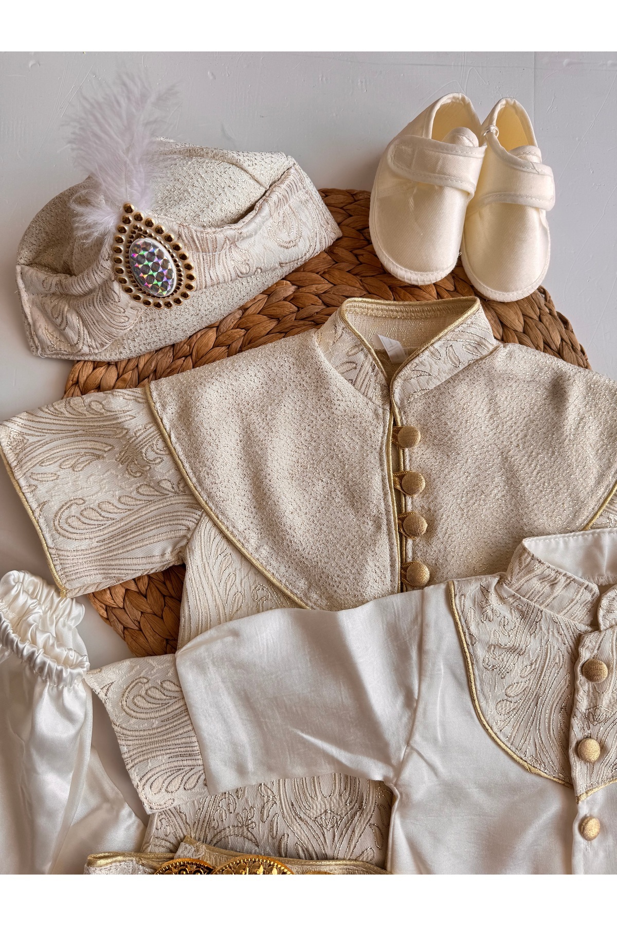 PİLEKİ BABY ( PATİKLİ ) 0 6 AY VE 1 YAŞ SÜNNET MEVLÜT KIYAFETİ , SÜNNETLİK MEVLÜTLÜK ŞEHZADE BEBEK HEDİYELİK fotoğrafı 6 (önizleme)