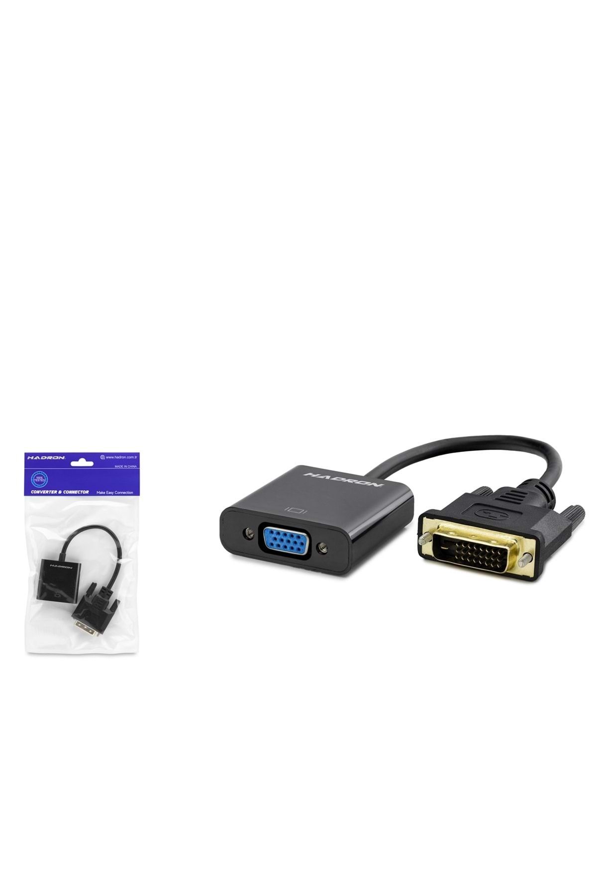 HADRON Hdx7781 Dvı (M) To Vga (F) Adaptör 24 1 1080p Siyah