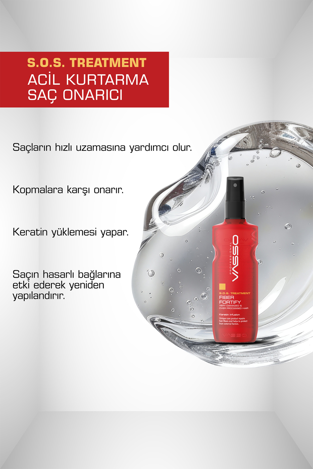 Acil Kurtarma Fiber Keratin Bakım Hızlı Kopma Onarıcı Sprey Fiber Fortify 80 ml — 8699216346792 — تصویر 4 از 9